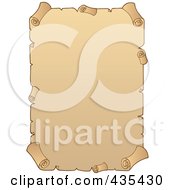 Royalty Free RF Clipart Illustration Of A Blank Antique Parchment Scroll 1