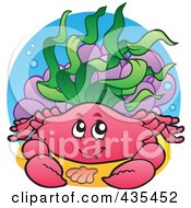 Royalty Free RF Clipart Illustration Of A Logo Of A Crab