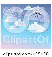 Poster, Art Print Of Windy Cloud In A Gradient Sky