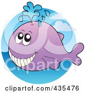 Royalty Free RF Clipart Illustration Of A Logo Of A Whale by visekart