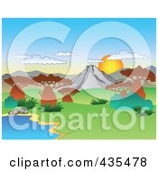 Poster, Art Print Of The Sun Rising Over An African Landscape