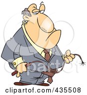 Poster, Art Print Of Fat Caucasian Businessman Holding A Whip