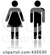 Royalty Free RF Clipart Illustration Of A Digital Collage Of Black Restroom Icons