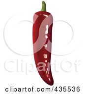 Poster, Art Print Of 3d Shiny Red Hot Pepper