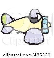 Royalty Free RF Clipart Illustration Of A Pilot Flying A Plane by xunantunich