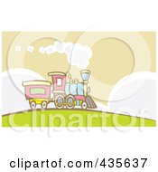 Poster, Art Print Of Steam Engine Train On A Hill
