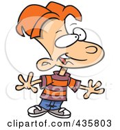 Royalty Free RF Clipart Illustration Of A Curious Red Haired Boy
