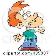 Royalty Free RF Clipart Illustration Of A Spoiled Boy Crying