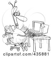 Poster, Art Print Of Line Art Design Of A Multi Armed Webmaster