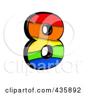 Poster, Art Print Of 3d Rainbow Symbol Number 8