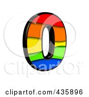 3d Rainbow Symbol Number 0
