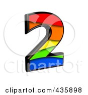 Poster, Art Print Of 3d Rainbow Symbol Number 2