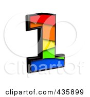 3d Rainbow Symbol Number 1