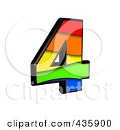 Poster, Art Print Of 3d Rainbow Symbol Number 4