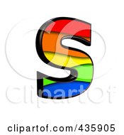 3d Rainbow Symbol Capital Letter S