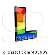 3d Rainbow Symbol Capital Letter L