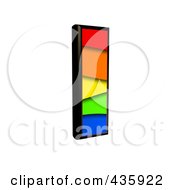 Poster, Art Print Of 3d Rainbow Symbol Capital Letter I
