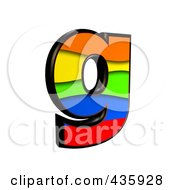 3d Rainbow Symbol Lowercase Letter G by chrisroll