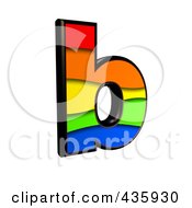 3d Rainbow Symbol Lowercase Letter B