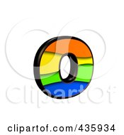 3d Rainbow Symbol Lowercase Letter O