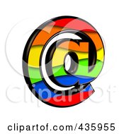 Poster, Art Print Of 3d Rainbow Symbol Email At Arobase