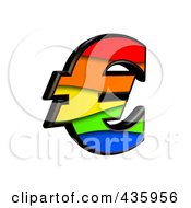 Poster, Art Print Of 3d Rainbow Symbol Euro