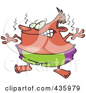 Royalty Free RF Clipart Illustration Of A Well Done Man With A Sun Burn