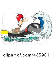 Poster, Art Print Of Wave Rushing Towards A White Water Rafter