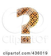 Royalty Free RF Clipart Illustration Of A 3d Patterned Orange Symbol Question Mark