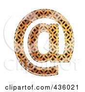3d Patterned Orange Symbol Email At Arobase