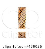 Poster, Art Print Of 3d Patterned Orange Symbol Exclamation Point