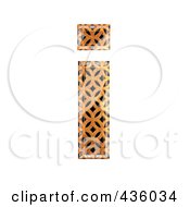 3d Patterned Orange Symbol Lowercase Letter I