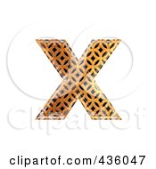 Poster, Art Print Of 3d Patterned Orange Symbol Lowercase Letter X