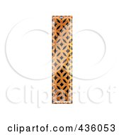 Royalty Free RF Clipart Illustration Of A 3d Patterned Orange Symbol Lowercase Letter L