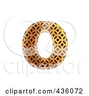 Poster, Art Print Of 3d Patterned Orange Symbol Lowercase Letter O