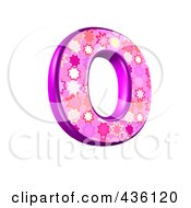 3d Pink Burst Symbol Capital Letter O