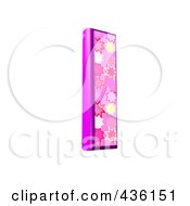 Poster, Art Print Of 3d Pink Burst Symbol Lowercase Letter L