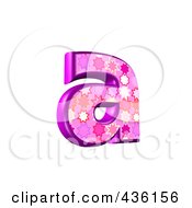 3d Pink Burst Symbol Lowercase Letter A