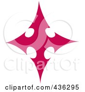 Royalty Free RF Clipart Illustration Of A Pink Or Red Diamond by Andy Nortnik