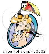 Male Pirate With A Toucan Logo