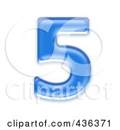 Royalty Free RF Clipart Illustration Of A 3d Blue Symbol Number 5 by chrisroll