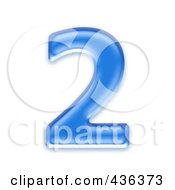 Royalty Free RF Clipart Illustration Of A 3d Blue Symbol Number 2