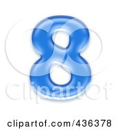 3d Blue Symbol Number 8