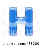3d Blue Symbol Capital Letter H