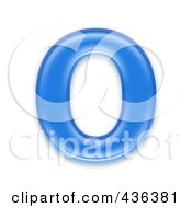 3d Blue Symbol Capital Letter O
