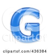 Royalty Free RF Clipart Illustration Of A 3d Blue Symbol Capital Letter G by chrisroll
