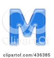 3d Blue Symbol Capital Letter M