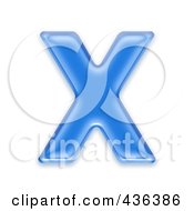 Royalty Free RF Clipart Illustration Of A 3d Blue Symbol Capital Letter X by chrisroll