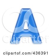 Royalty Free RF Clipart Illustration Of A 3d Blue Symbol Capital Letter A by chrisroll