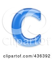 Royalty Free RF Clipart Illustration Of A 3d Blue Symbol Capital Letter C by chrisroll